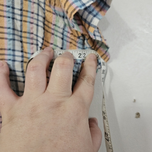 Goodfellow Mens Plaid Pastel Button Up Shirt! - Picture 5 of 6